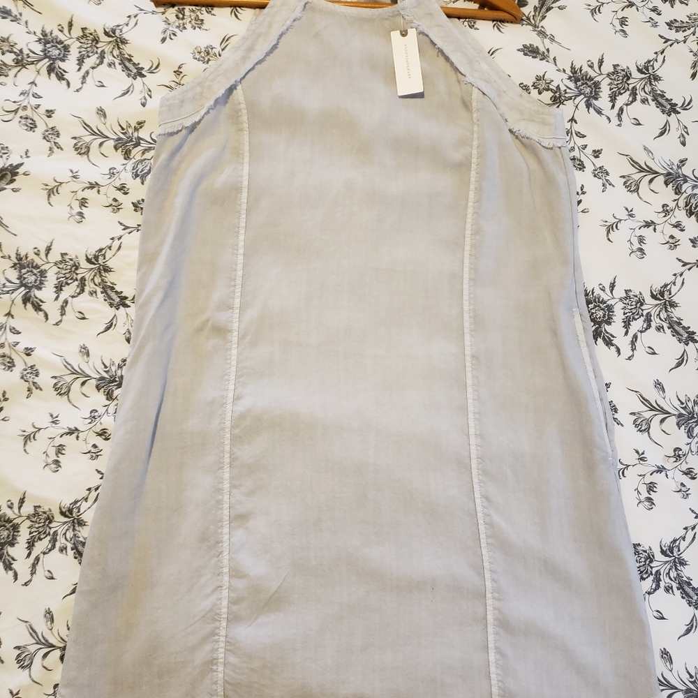 NWT Anthropologie Cloth & Stone Light Grey Dress Size Small